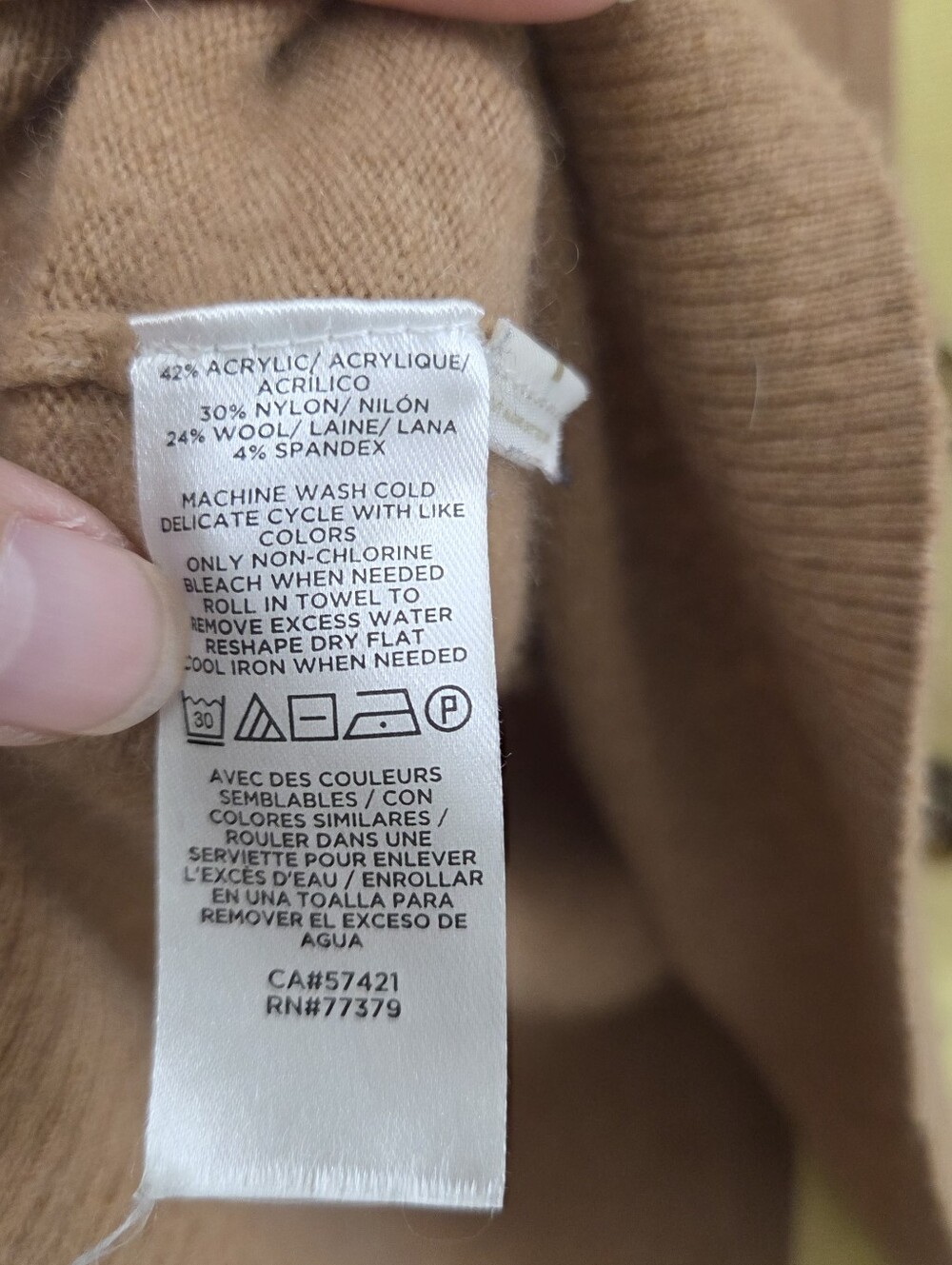 Ann Taylor Wool Blend Sweater Cardigan Womens Size Large Fall Cozy Neutral - Picture 8 of 13